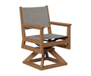 Berlin Gardens, Mayhew Sling Swivel Rocker Dining Chair, Antique Mahogany