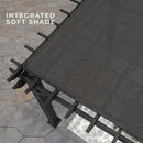 14x10 stratford traditional steel pergola with sail shade soft canopy