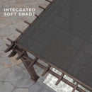 14×10 Ashford Traditional Steel Pergola With Sail Shade Soft Canopy