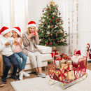 Metal Christmas Santa Sleigh With Large Cargo Area for Gifts