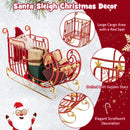 Metal Christmas Santa Sleigh With Large Cargo Area for Gifts