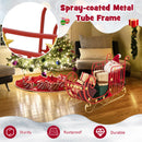 Metal Christmas Santa Sleigh With Large Cargo Area for Gifts