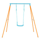 Outdoor Heavy Duty Metal Toddler Swing Set With Stand-Orange