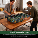 37 Inch Mini Foosball Table 2-in-1 Game Table With Detachable Legs for Tabletop-Black