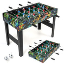 37 Inch Mini Foosball Table 2-in-1 Game Table With Detachable Legs for Tabletop-Black