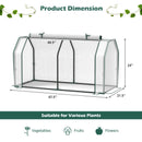 47.5 X 21.5 X 24 Inch Mini Greenhouse With Roll-Up Zipper Door