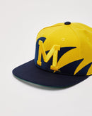 Mitchell & Ness Ncaa Sharkstooth University Of Michigan Snapback