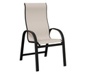 Berlin Gardens, Murphy High Back Sling Dining Chair, Alabaster on Matte Black
