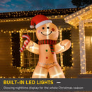8ft Christmas Inflatable Gingerbread Man with a Candy Cane