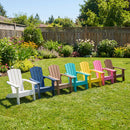 All-Weather HDPE Kid's Adirondack Chair With With High Backrest and Armrests-Natural
