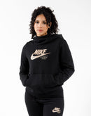 Nike Nsw Club Fleece Funnel-Neck Glitter Hoodie