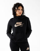 Nike Nsw Club Fleece Funnel-Neck Glitter Hoodie