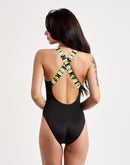 Nike Swim Logo Tape Crossback One-Piece