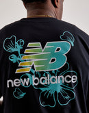 New Balance Stacked Logo Tee 'Cyan Burst’