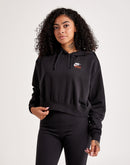 Nike Club Fleece Graphic Crop Pullover Hoodie