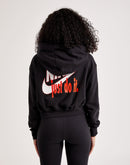 Nike Club Fleece Graphic Crop Pullover Hoodie