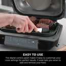 Ninja Foodi Smart XL 6 in 1 Indoor Grill with Air Fryer, Roast, Bake, Dehydrate, Broil, and Smart Cook System
