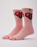 Odd Sox Pixel Heartbreak Crew Socks