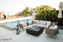 Elementi Plus - Sofia Marble Porcelain Square Fire Pit Table - OFP103BB