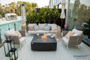 Elementi Plus - Sofia Marble Porcelain Square Fire Pit Table - OFP103BB