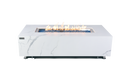 Elementi - Carrara Marble Porcelain Rectangular Fire Pit Table - OFP121BW