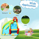 6-in-1 Inflatable Bounce House With Climbing Wall and Basketball Hoop With Blower
