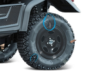 NDX 24X9.50 Air-Less Tire Grass Master ASM 5ON4.5 -1 BLK Fits Hustler X-One & Kubota Z751KWi-48