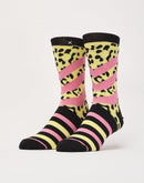 Odd Sox Leopard Chevron Crew Socks