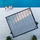 12×10 Trenton Modern Steel Pergola With Sail Shade Soft Canopy