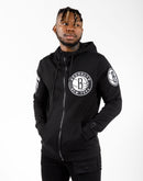 Pro Standard Nba Brooklyn Nets Logo Full-Zip Hoodie