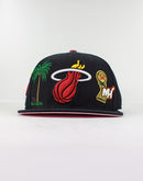 Pro Standard NBA MIAMI HEAT DOUBLE FRONT LOGO SNAPBACK
