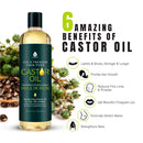 The Ultimate Hair & Skin Restoration Bundle: LED Therapy Brush, Castor Oil, Sweet Almond Oil, & Fractionated Coconut Oil
