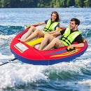 1 or 2 Person Inflatable Towable Tube for Boating With Drainage