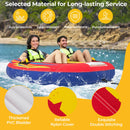 1 or 2 Person Inflatable Towable Tube for Boating With Drainage