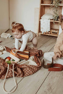 Organic Grid Brown Storage Bag