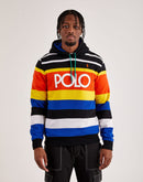 Polo Ralph Lauren Logo Striped Fleece Hoodie