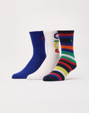 Polo Ralph Lauren Youth Logo Striped Crew Socks 3-Pack