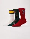 Polo Ralph Lauren Youth Ribbed Sport Crew Socks 3-Pack