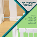Pressure-Check Gate with SecureTech - White