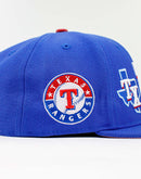 Pro Standard MLB TEXAS RANGERS DOUBLE FRONT LOGO SNAPBACK