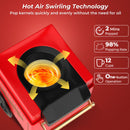 Retro Hot Air Popcorn Maker 1200W With Kernel Measuring Cup-Red