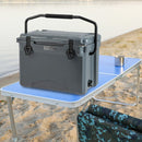 25 QT Hard Cooler With Aluminum Handle and Integrated Cup Holders-Gray