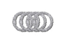 SILVER SKINNY SCRUNCHIES