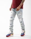 Smoke Rise Slim Tapered Zipper Knee Jeans