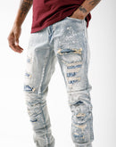 Smoke Rise Slim Tapered Zipper Knee Jeans
