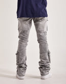 Smoke Rise Utility Pocket Stacked Flare Denim