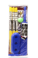 SS Junior Plastic Cricket Set, (1 Bat, 3 Wickets, 1 Wicket Base, 2 Bails, 1 Ball) for Kids Age 4-7 Yrs