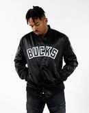 Pro Standard NBA MILWAUKEE BUCKS WORDMARK SATIN JACKET