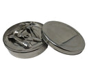 Tabakh Stainless Steel Sada Masala Dabba Spice Container Box, 8-Inches, Silver