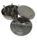 Tabakh Stainless Steel Sada Masala Dabba Spice Container Box, 8-Inches, Silver